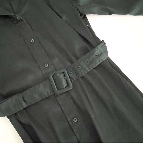 Aritzia Babaton Amory Satin Belted Shirt Dress - Picture 7 of 10